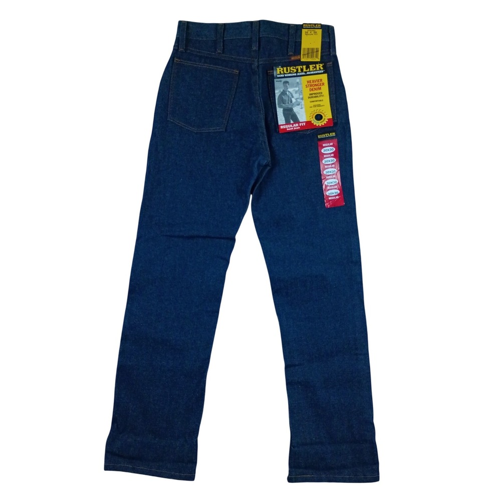 Rustler Bootcut Jean Mens *28x30 Blue Vintage 80s 90s USA Made Regular Fit Denim